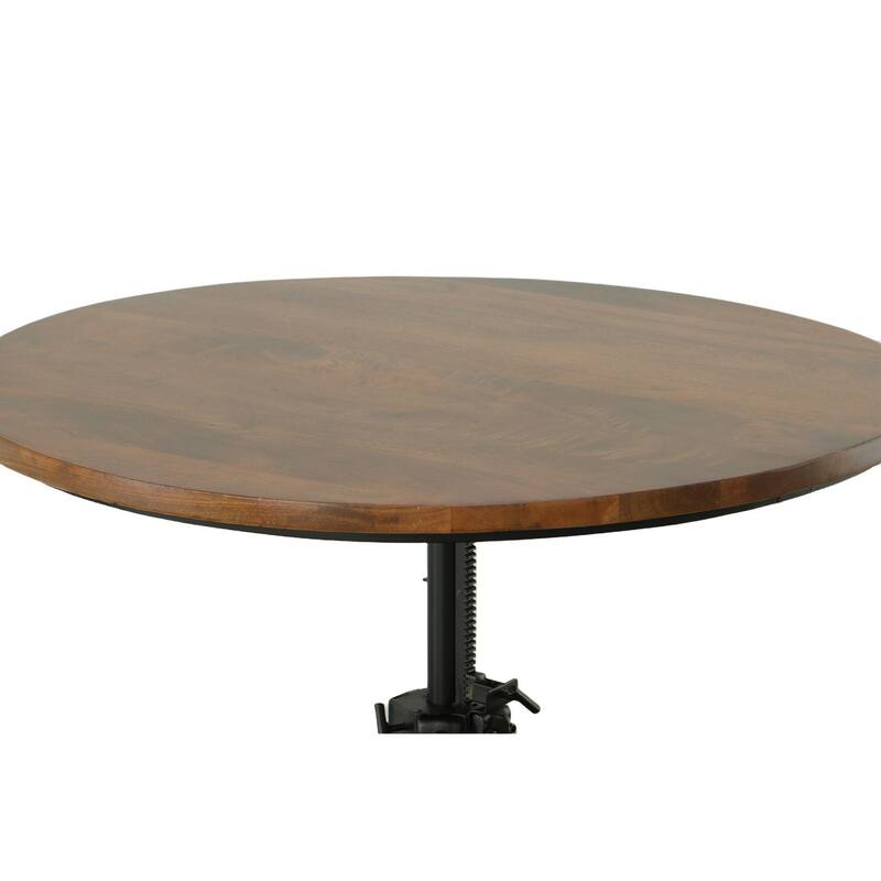 Height Adjustable Table with Crank - 36" - Chestnut Brown and Black