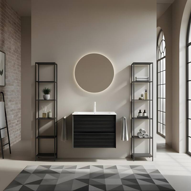 Modern Wall Mounted Bathroom Vanity with Sink