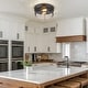 preview thumbnail 10 of 11, 2-Light Farmhouse Flush Mount Ceiling Lights with Seeded Glass