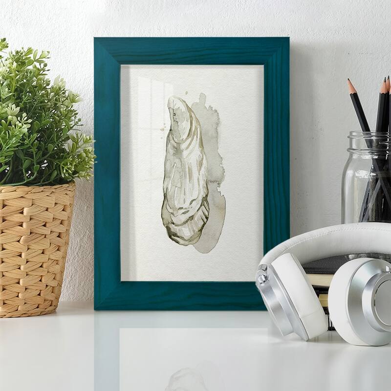 Oysters on the Bay I -Framed Print w/glass-Cherry Red