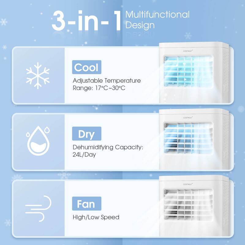 Costway 6000 BTU (10000 BTU ASHRAE) Portable Air Conditioner 3-in-1 AC - See Details