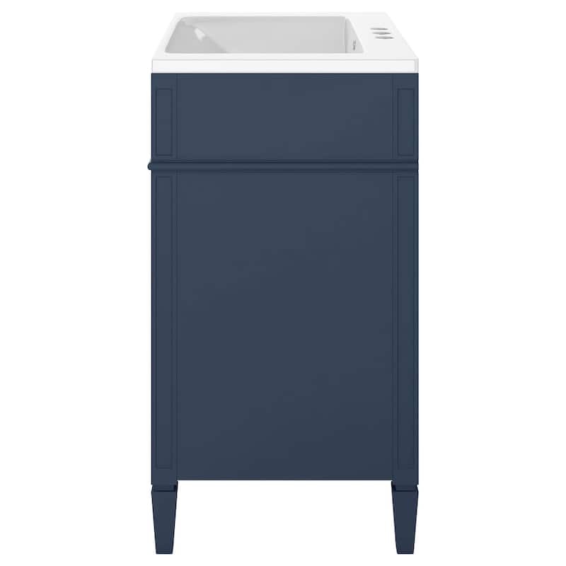 30 inch MDF Freestanding Bathroom Vanity Set with Integrated Sink and Drawers - 30" x 18"