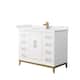 Option White, Bronze Trim, White Quartz Top