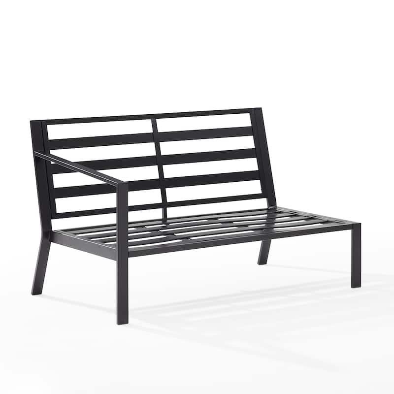 Crosley Clark Outdoor Metal Sectional Left Side Loveseat