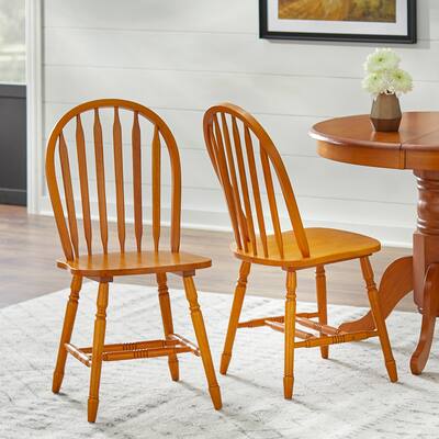 Simple Living Carolina Windsor Solid Wood Dining Chairs (Set of 2)