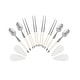 preview thumbnail 2 of 2, French Home Faux Ivory Chopsticks, Laguiole Spoons and Ceramic Rests, Set of 4 Pairs