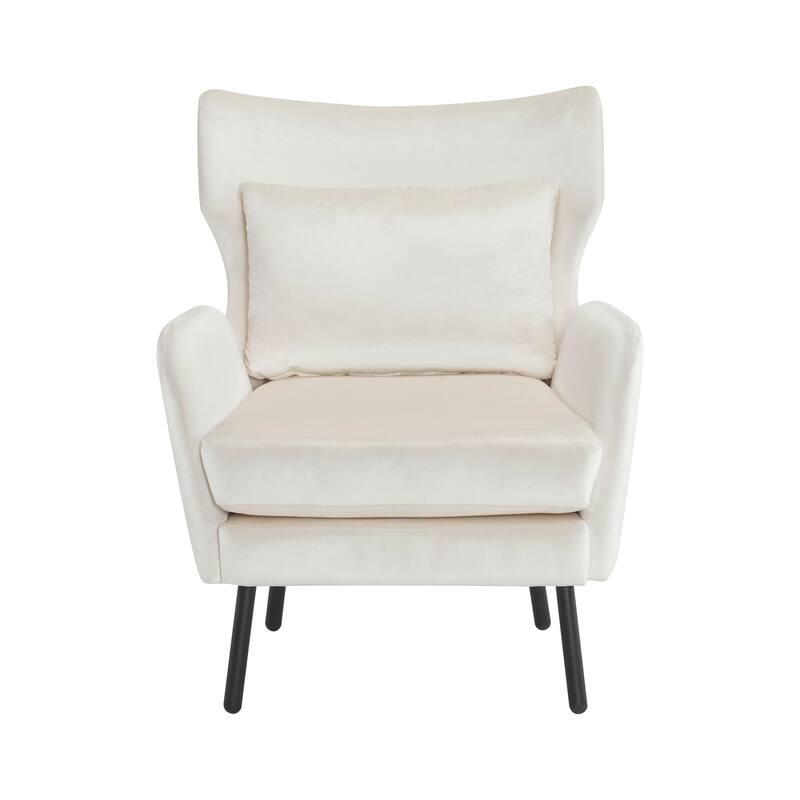 32" Wing Back Velvet Accent Chair