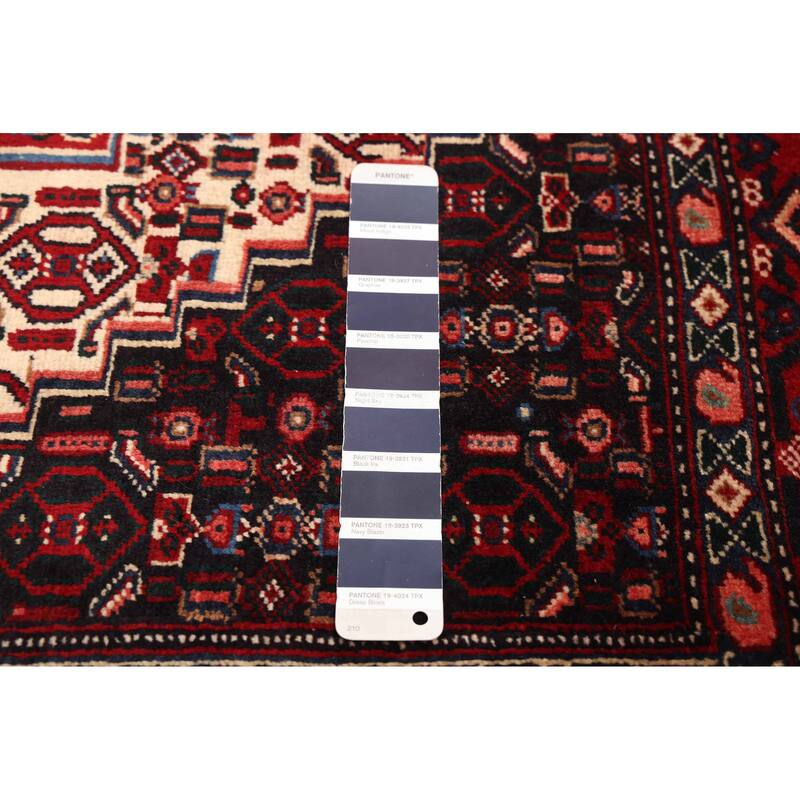 ECARPETGALLERY Hand-knotted Kayseri Vintage Dark Navy Wool Rug - 3'11 x 4'6