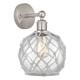 Option Clear Glass with White Rope / Brushed Satin Nickel