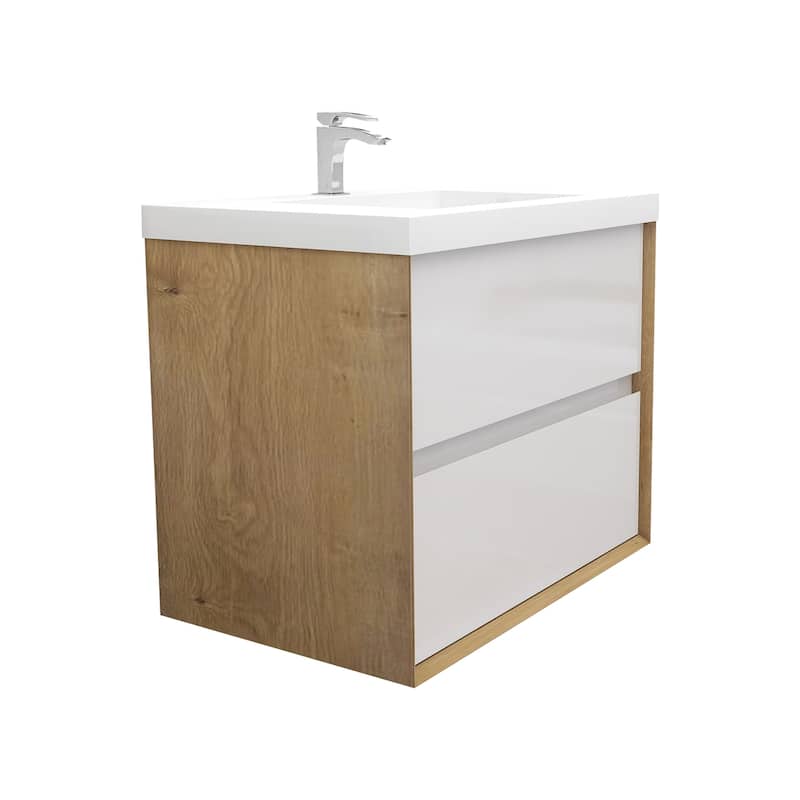 Selina 30" Wall Mounted Vanity with Single Sink - 30