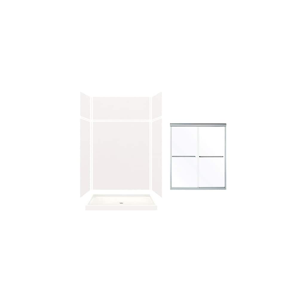 Transolid Expressions 60-in X 32-in X 96-in Glue to Wall Shower Kit - 32" x 60" x 96"