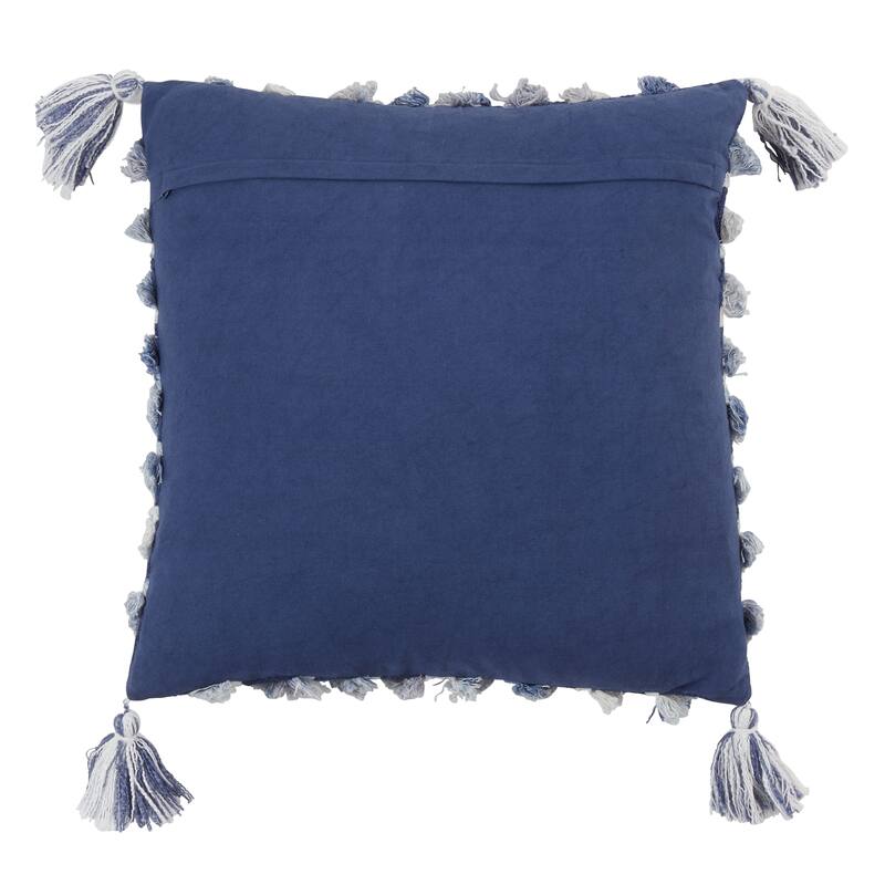 Throw Pillow With Dual-Tone Tufted Diamond Design