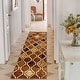 preview thumbnail 155 of 160, Superior Viking Contemporary Geometric Trellis Indoor Runner or Area Rug 2' 7" x 8' - Brown