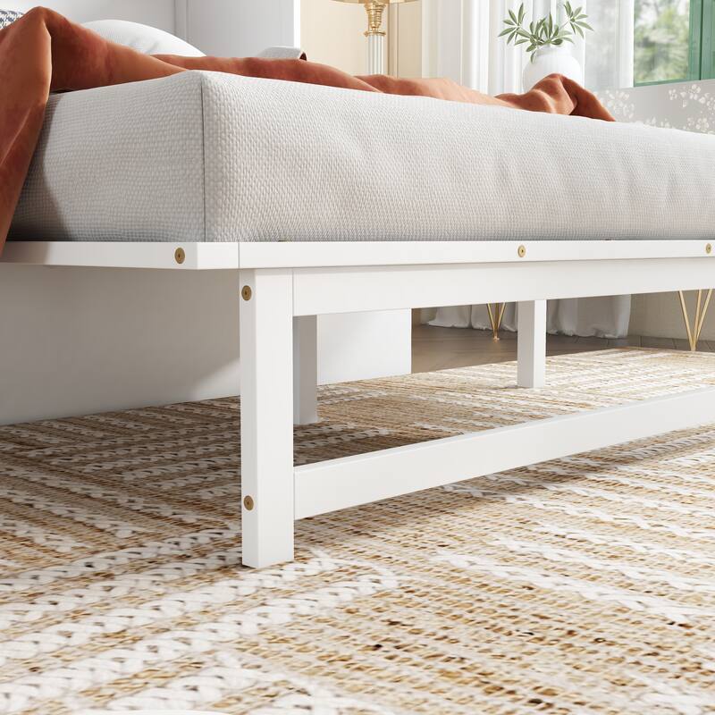 Full Size Murphy Bed with USB Port and Removable Shelves on Each Side, Solid Pine Murphy Cabinet Bed for Home Office