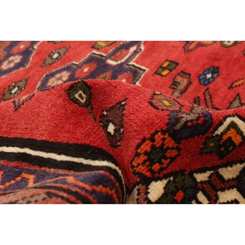 ECARPETGALLERY Hand-knotted Andelz Red Wool Rug - 3'3 x 4'9