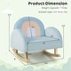 preview thumbnail 5 of 4, Toddler Rocking Chair Children's Upholstered Velvet Rocker Armchair
