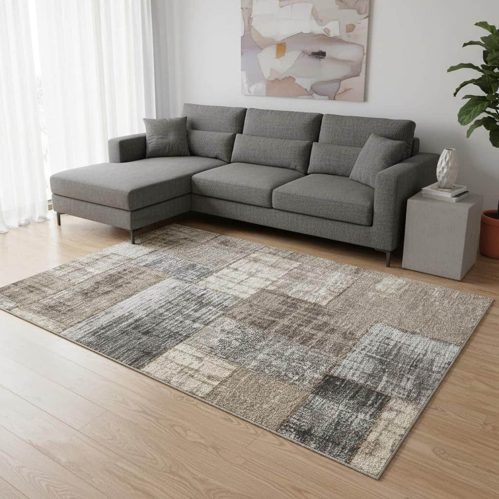 HomeRoots Abstract Modern Rectangle Area Rug - 8' X 11'
