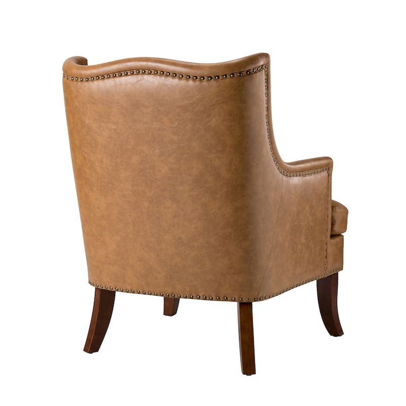 Konrad Comfy Living Room Vegan Leather Armchair by HULALA HOME