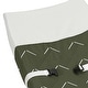 preview thumbnail 4 of 4, Sweet Jojo Designs Dark Green Boho Arrow Boy Girl Changing Pad Cover Hunter Sage Ivory Bohemian Gender Neutral Shabby Chic
