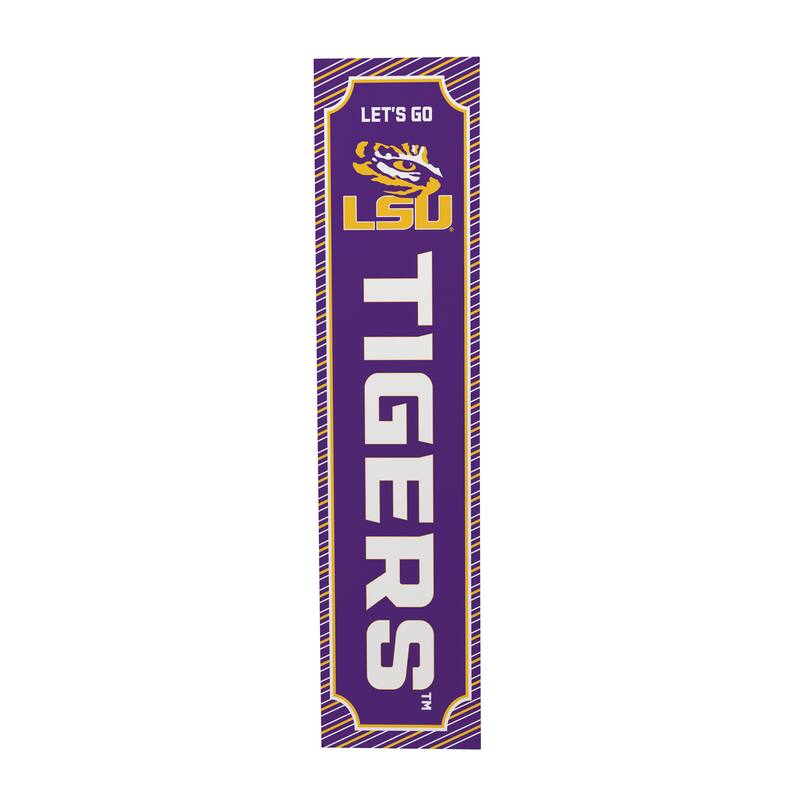 47" Double Sided Seasonal Porch Leaner, Louisiana State University - 47" x 11.25"