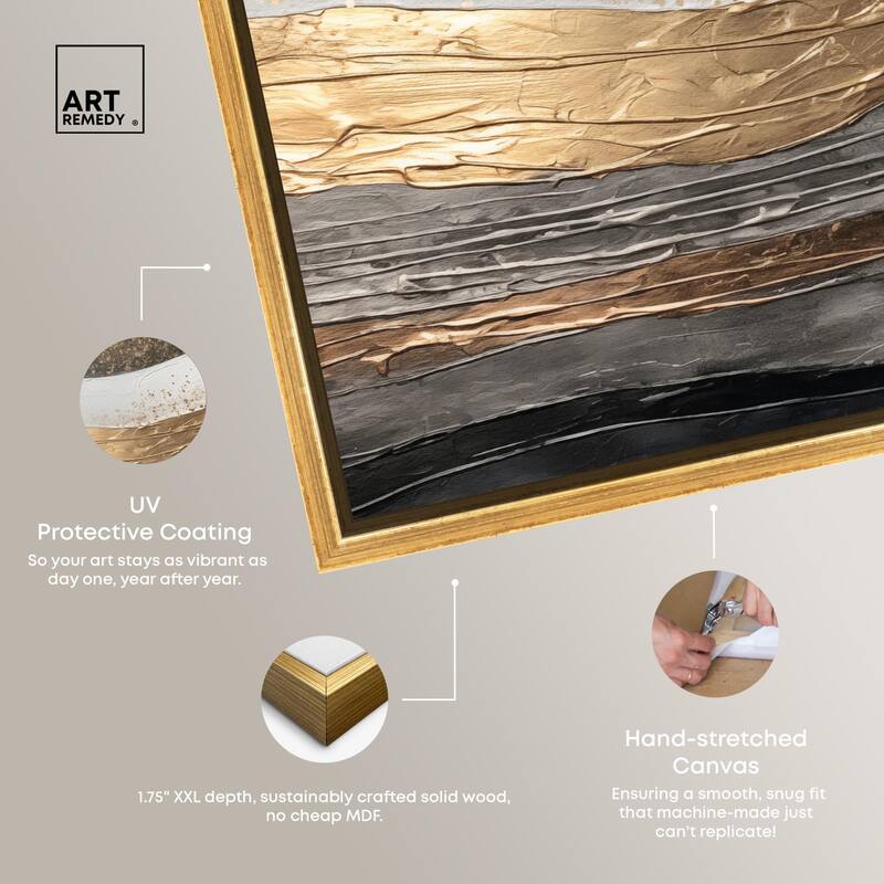 Moonlit Gold III Canvas by Art Remedy