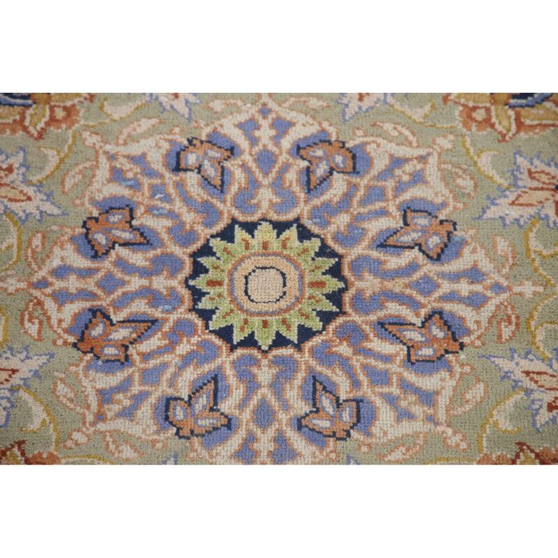 Hand Knotted Oriental 100% Wool Carpet Traditional Floral Beige & Ivories Najafabad Area Rug - 10' 9'' X 8' 2''