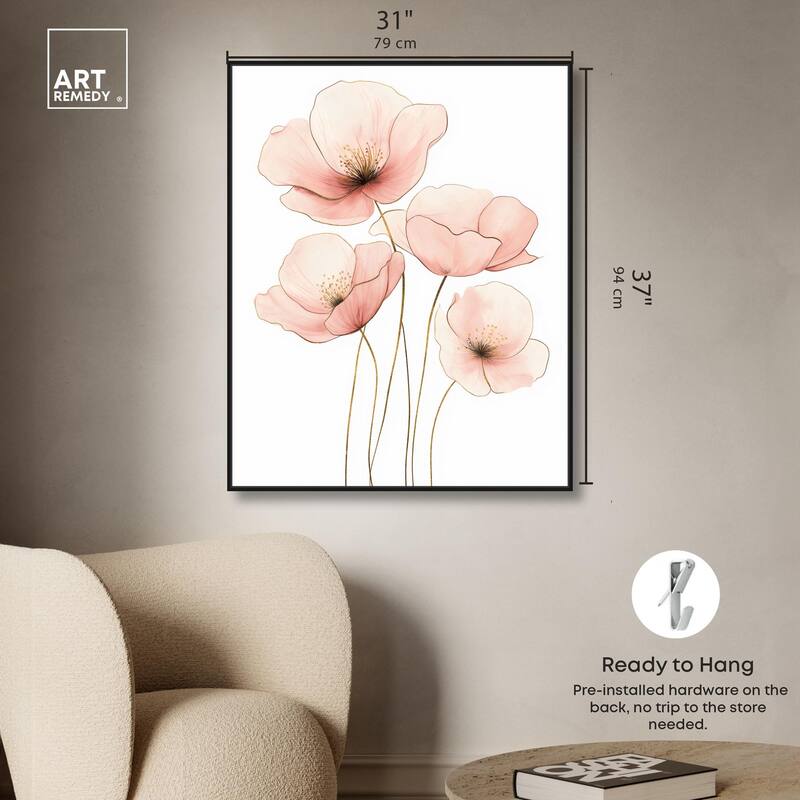 Pink Petal light Canvas by Art Remedy