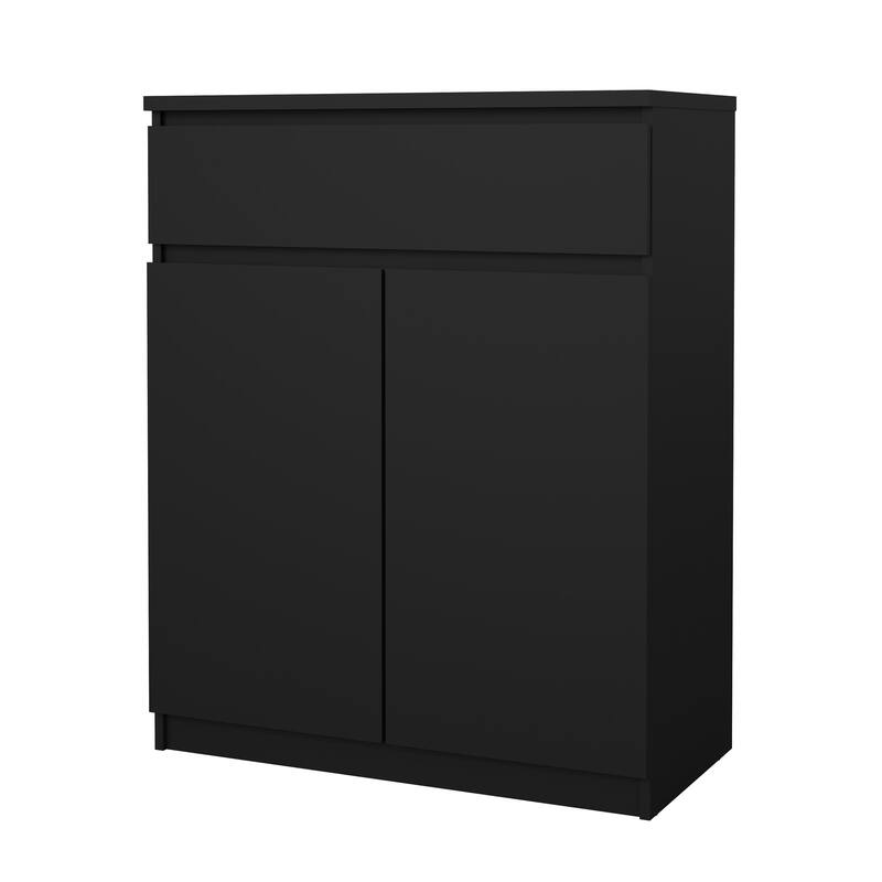 Porch & Den McKellingon 1-drawer, 2-door Sideboard - Matte Black