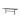 Araxi Rectangular Dark Brown Wood w/ Black Metal Base Dining Table - 95.0L x 41.0W x 30.0