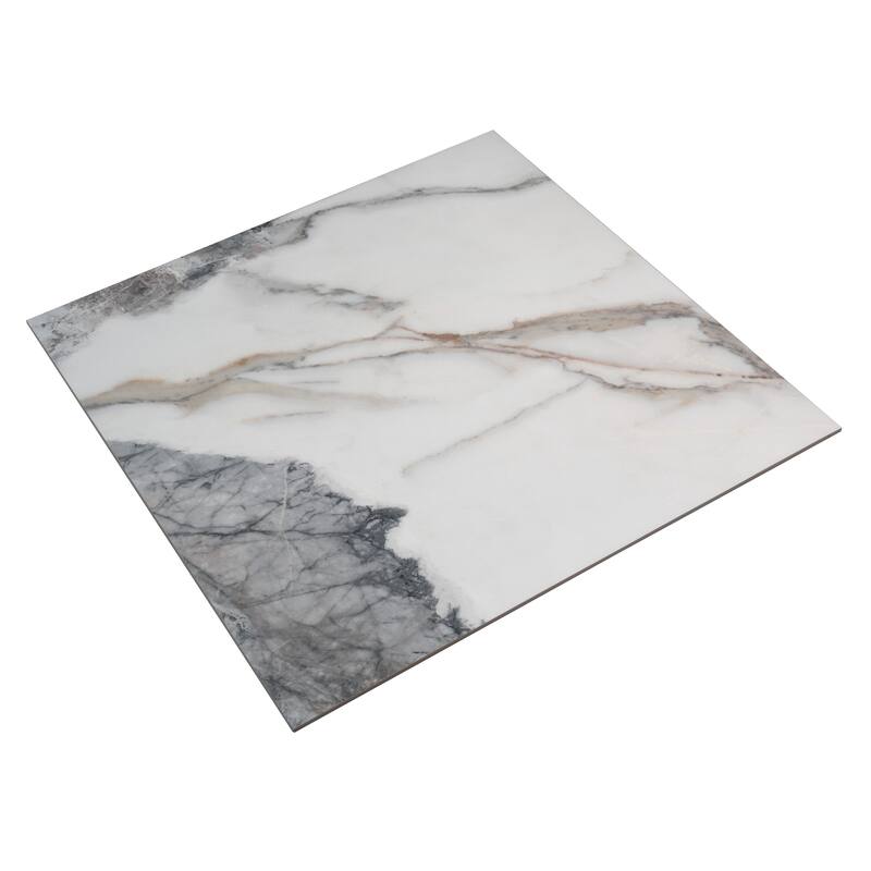 Apollo tile 32" x 32" Pinnacle Matte Soft White with Light Gray Porcelain Tile (13.78 sq ft/case) - 2 Pack