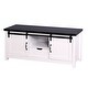 preview thumbnail 5 of 7, Wooden Storage TV Cabinet with 2 Barn Doors, TV Stand White