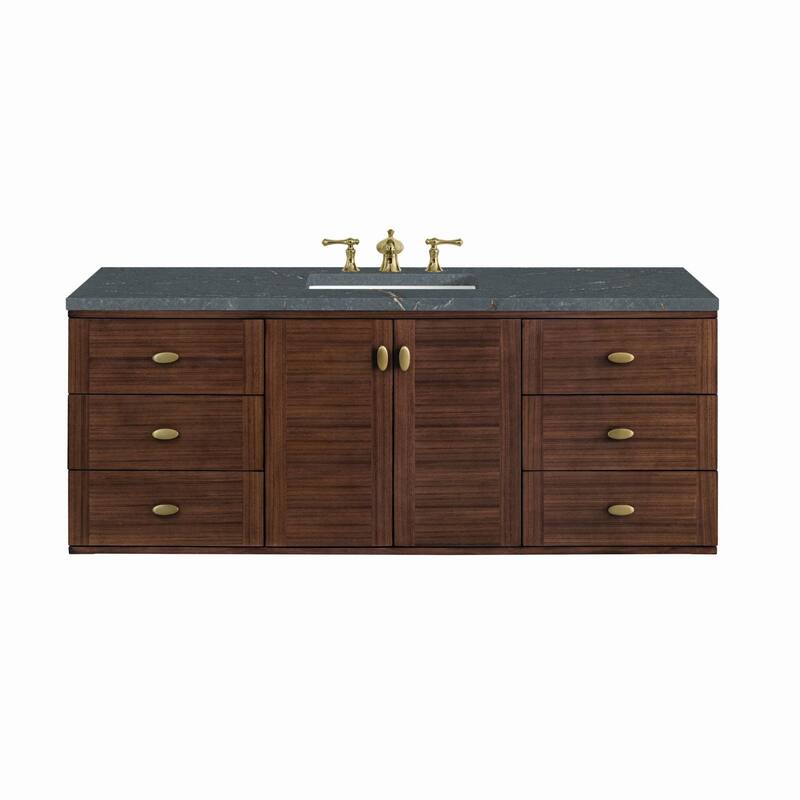 James Martin Vanities 670-V60S-3PBL Amberly 60" Single Basin Wood