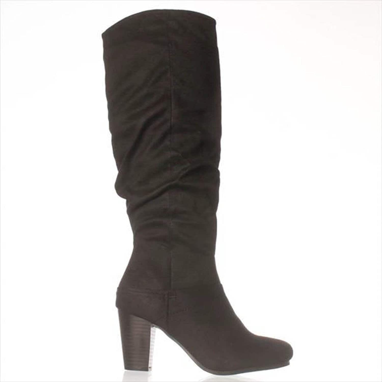 JUST FAB WOMEN/'S HIGH HEEL BOOTS BLACK