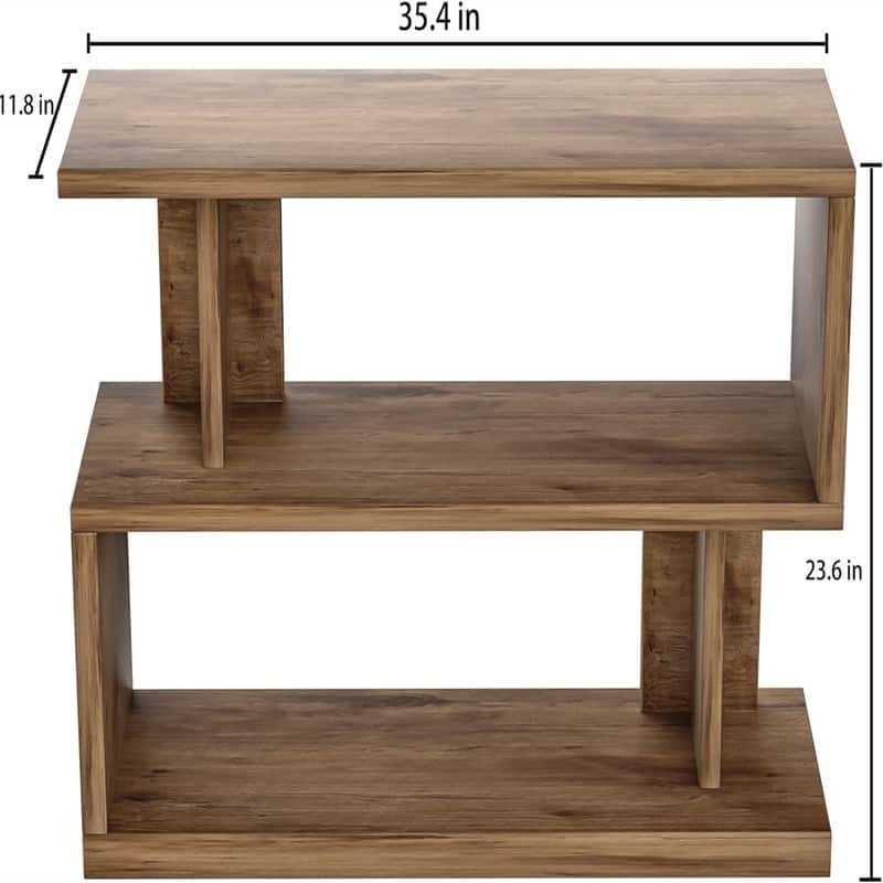 3 Tier TV Stand Console Table - 11.8"D x 35.4"W x 23.6"H