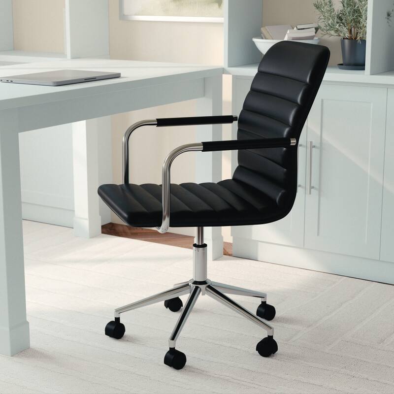 Martha Stewart Upholstered Swivel Office Chair
