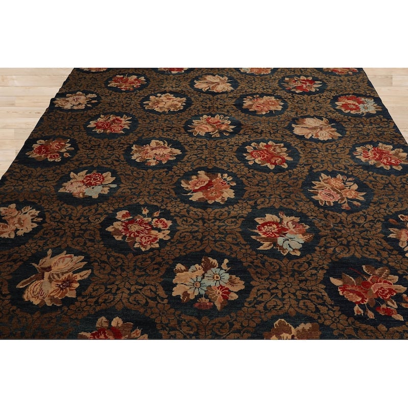 Hand Knotted Michaelian & Kohlberg Blue Tibetan 100% Wool Area Rug - 8' 2'' x 10' 5''