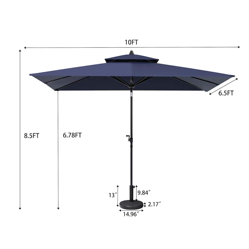 Crestlive Products Outdoor Patio Market Umbrella with Tilt & Crank, Umbrella Base Included