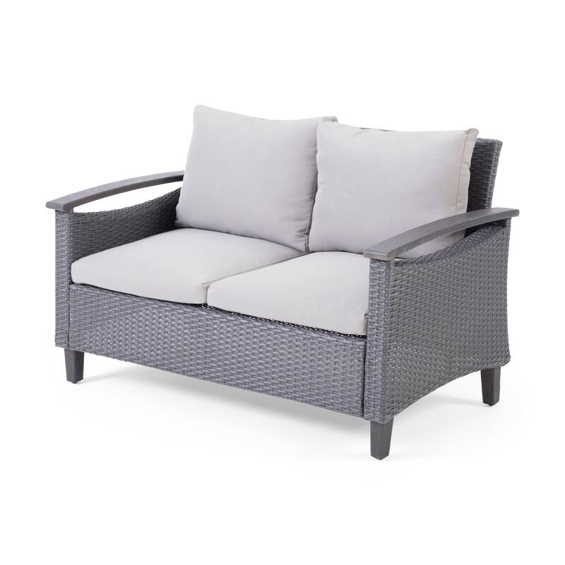 Isla Outdoor 4-seater Coffee Table Chat Set by Christopher Knight Home