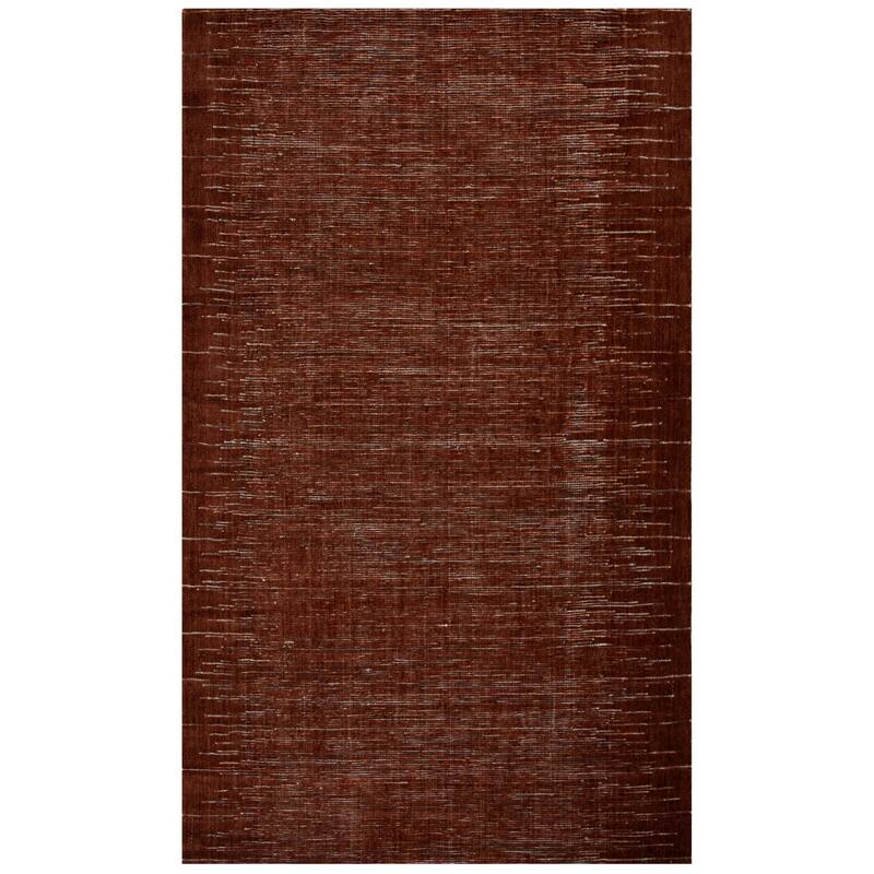Alora Decor Rhodes Collection Modern Wool Hand-woven Rug - Rust - 8'9 x 11'9
