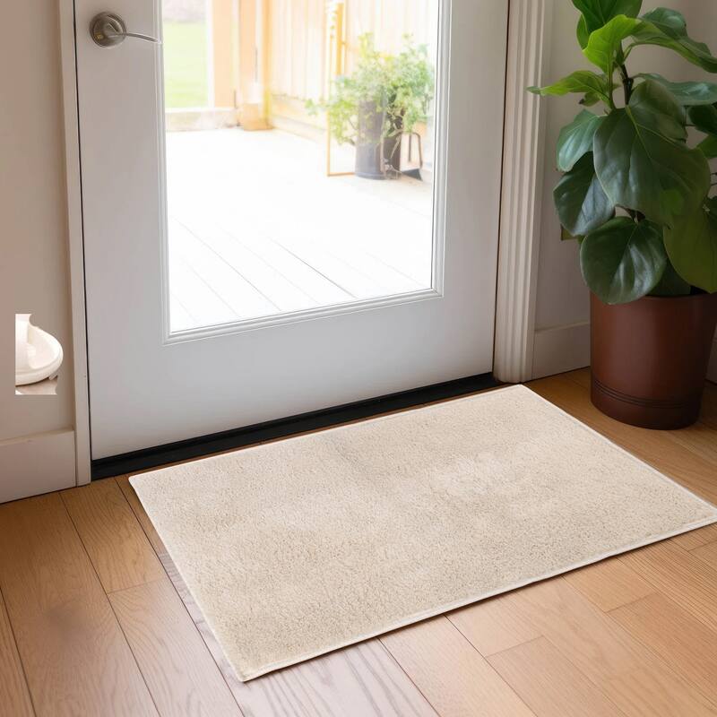 Superior California Shag Solid Plush Non-Slip Indoor Runner or Area Rug