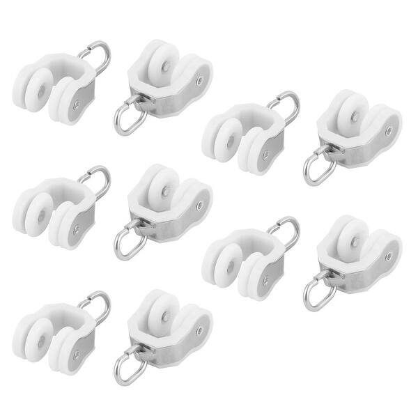 Shop Shop Plastic Curtain Track Rail Slide Roller Carrier Silver