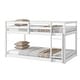preview thumbnail 8 of 8, Artsy Solid Wooden Twin over Twin Loft Bed with Ladder, Upper and Bottom Bed Platforms crafted with Strengthened Slats, White