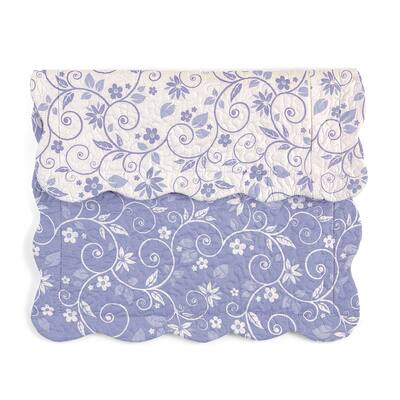 Reversible Floral Scroll Pillow Sham