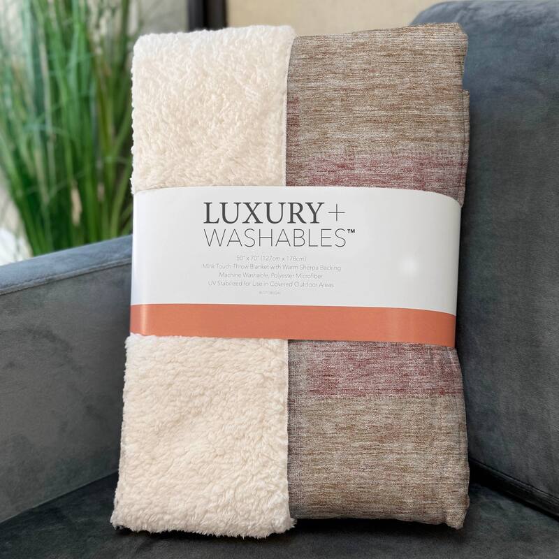 Premium Machine Washable Vintage Patchwork Sherpa Throw Blanket