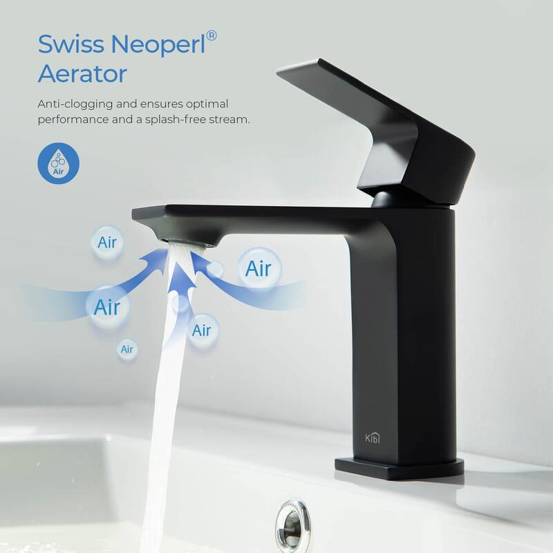 Lead-free Solid Brass Single Handle Bathroom Vanity Faucet with Hose