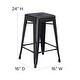 preview thumbnail 54 of 64, Backless Distressed Metal Indoor/Outdoor Counter Height Stool