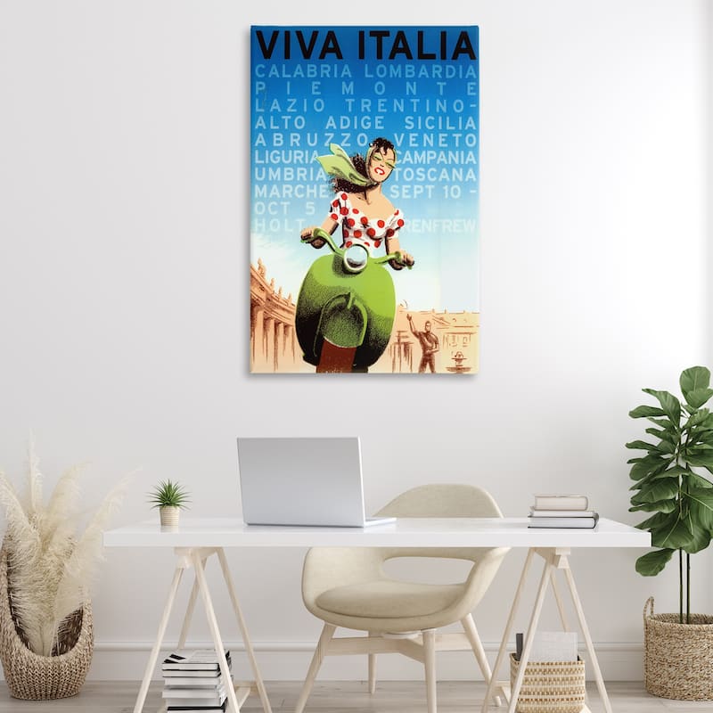 Stupell Vintage Italy Travel Ad Canvas Wall Art Design By Marcus Jules