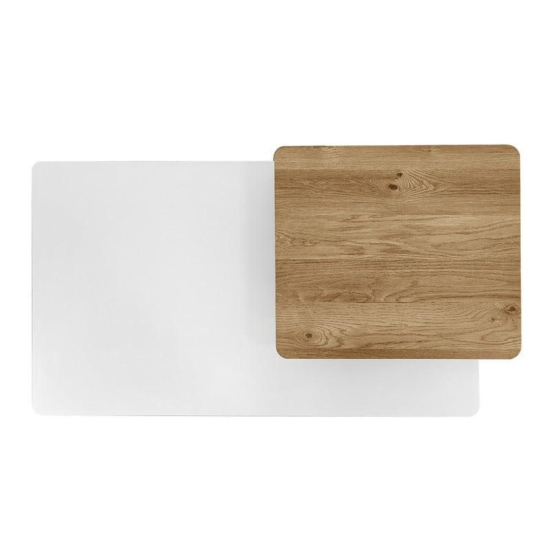 Farmhouse-Style Nesting Table Duo – Rectangular Wooden Coffee Table Set for Living Room & Sofa Side‌