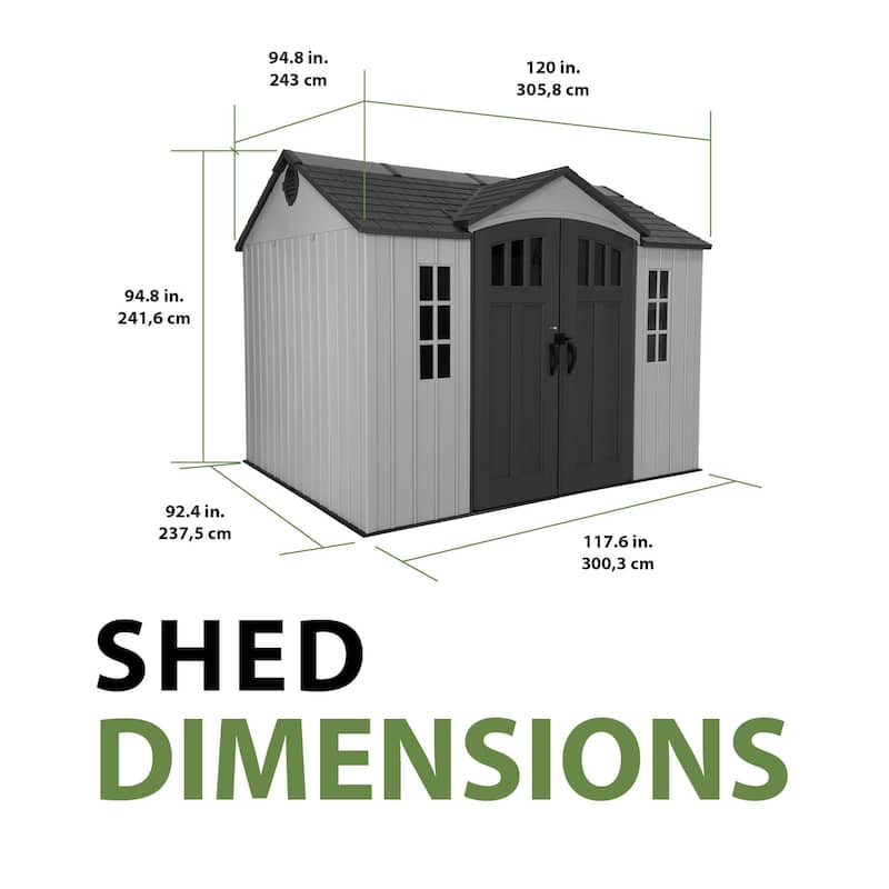 Lifetime 10 Ft. X 8 Ft. Side Entry Outdoor Storage Shed (60466)