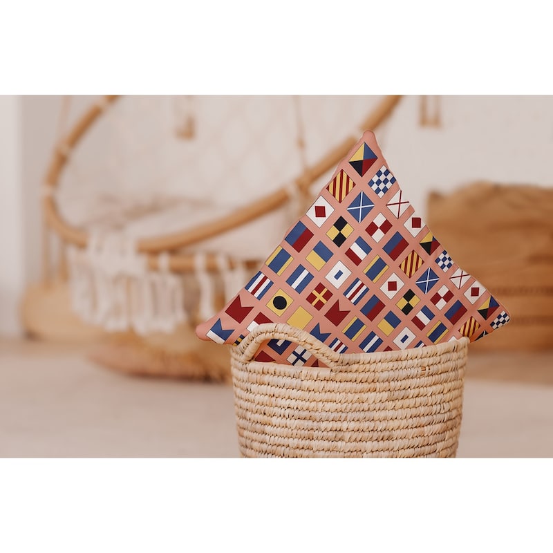 Nautical Flags Decorative Throw Pillow